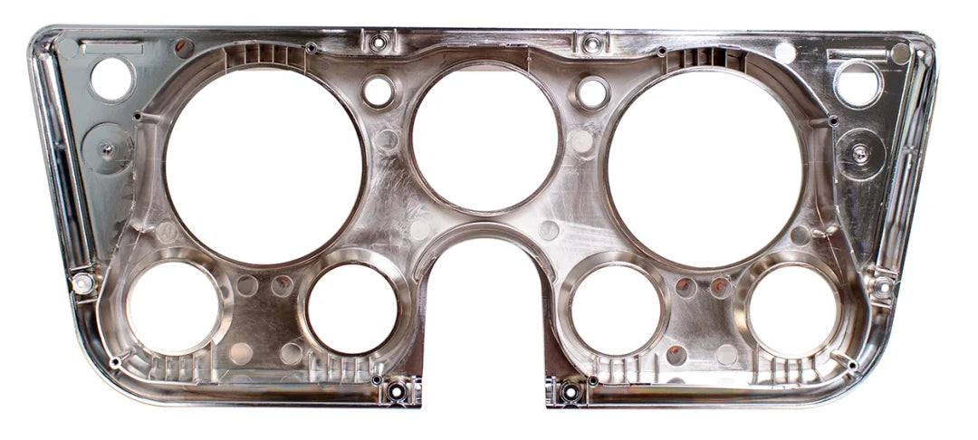 Dash Bezel w/ Gauges - Black / Chrome - 69-72 Chevy GMC C/K Truck