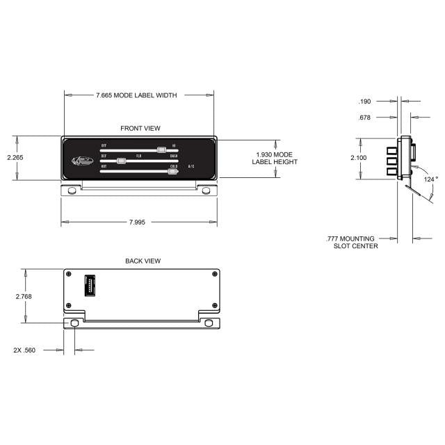 1967-72 Chevrolet Pickup Control Panel Kit - Black Anodized