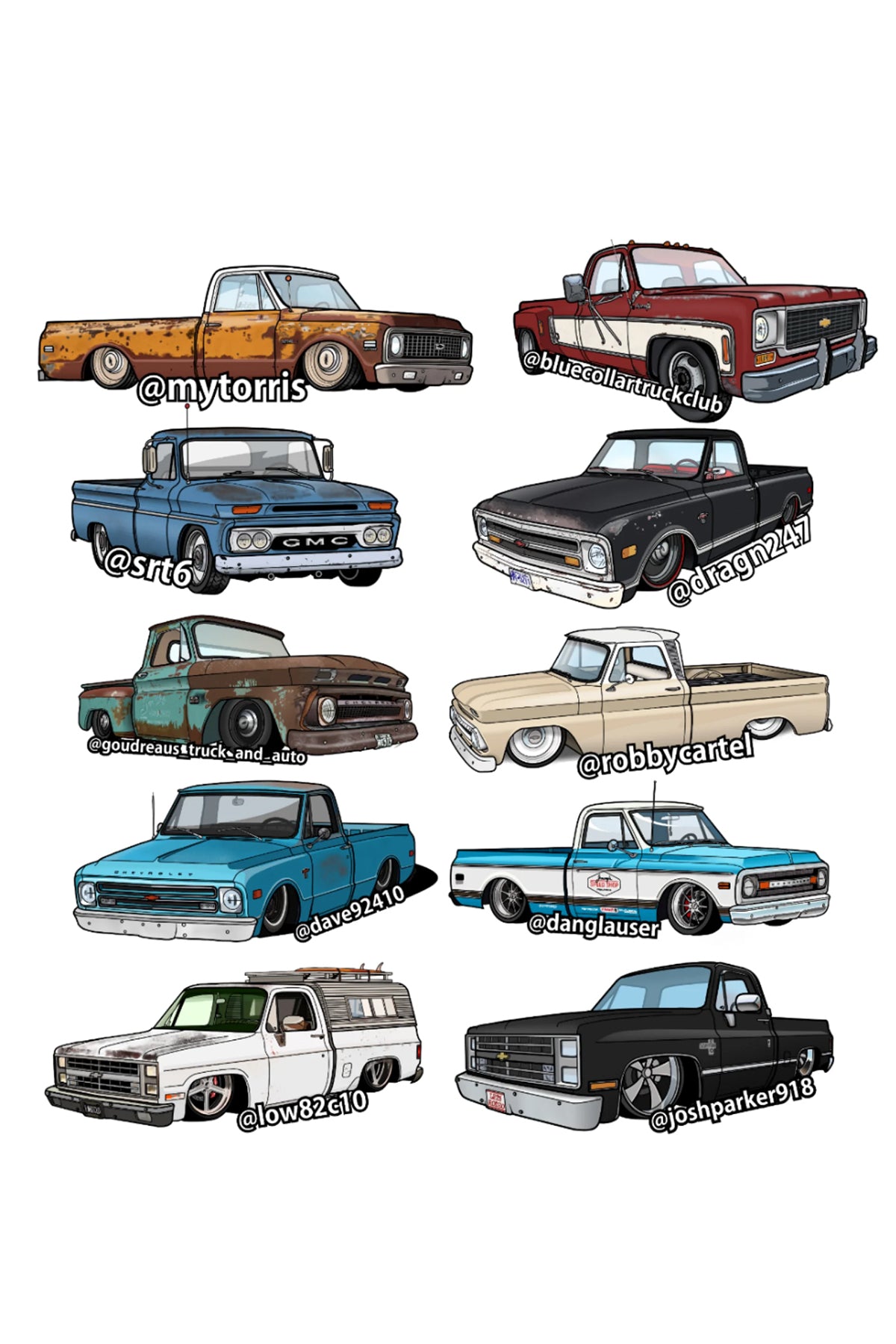 C10 Truck Sticker Pack