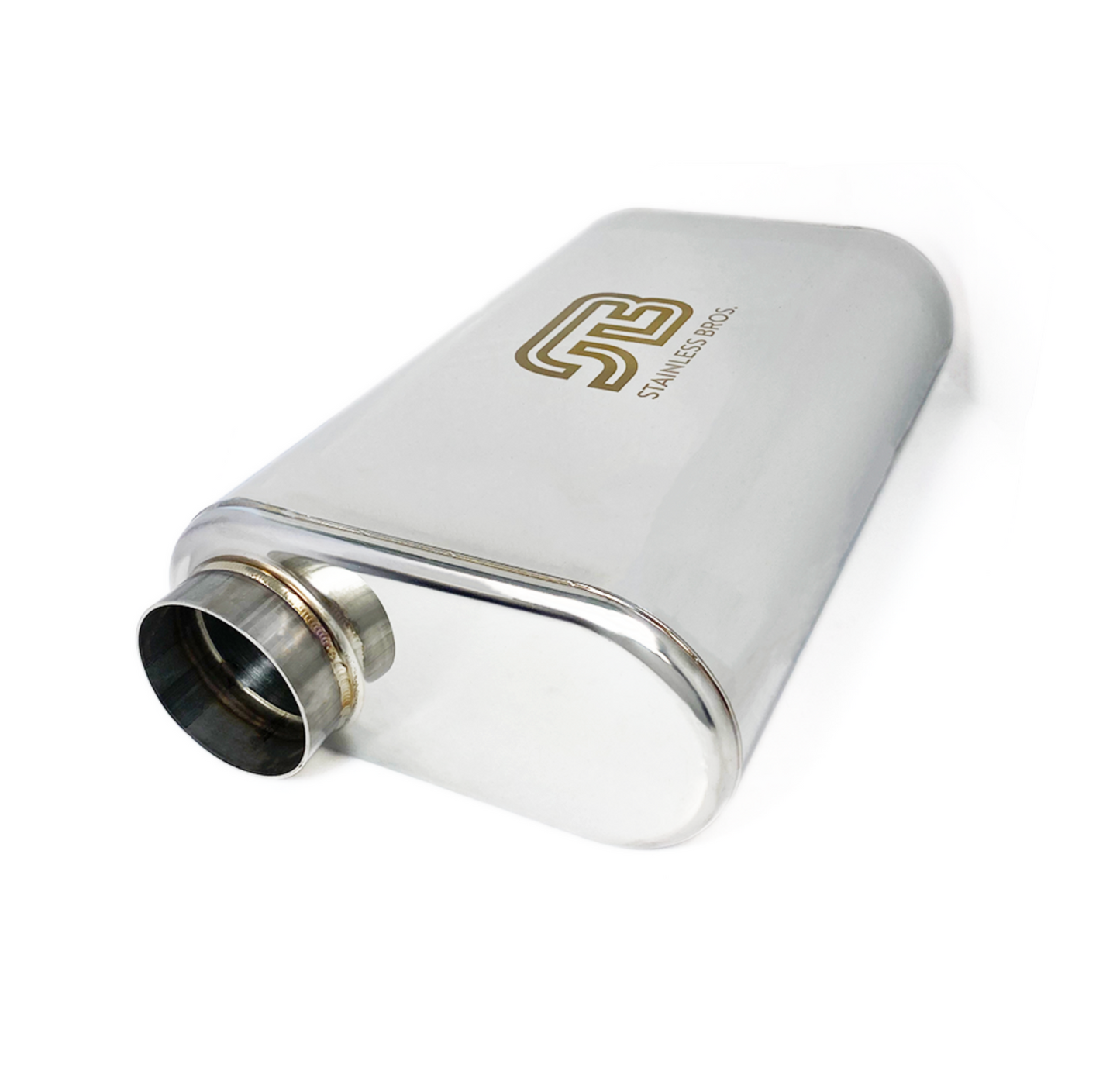 Stainless Bros SS304 Thin Oval Muffler 17" OAL