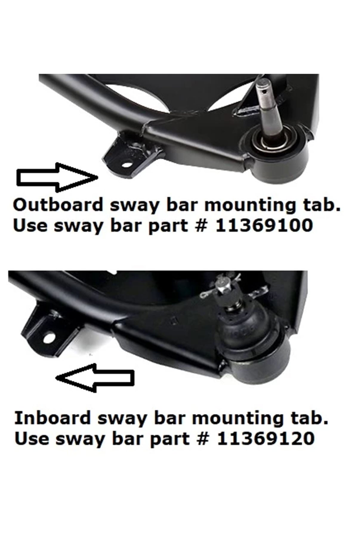 Ridetech Front Sway Bar 63-87 C10 with OLD STYLE Ridetech Arms