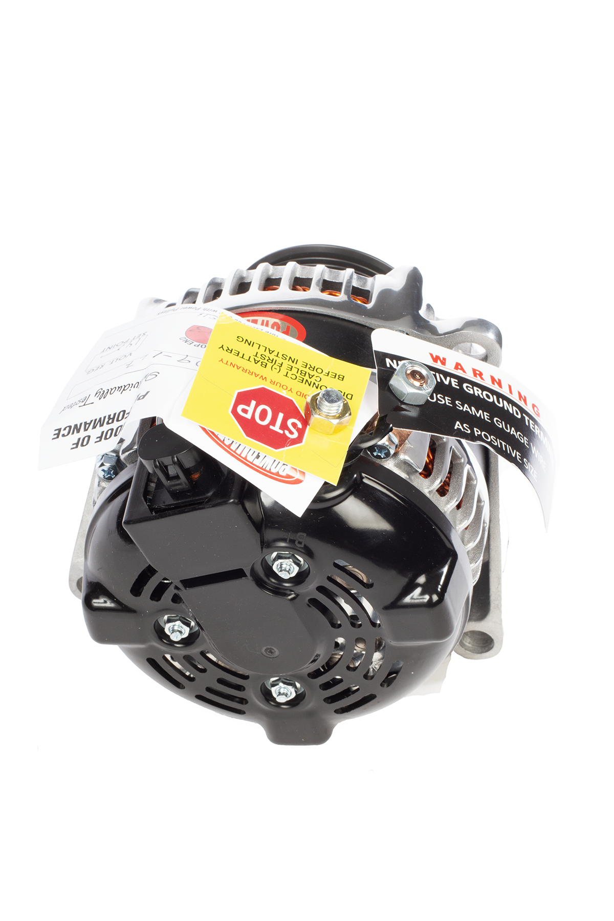 Powermaster Alternator for Holley Mid Mount Accessory Drive-Polished