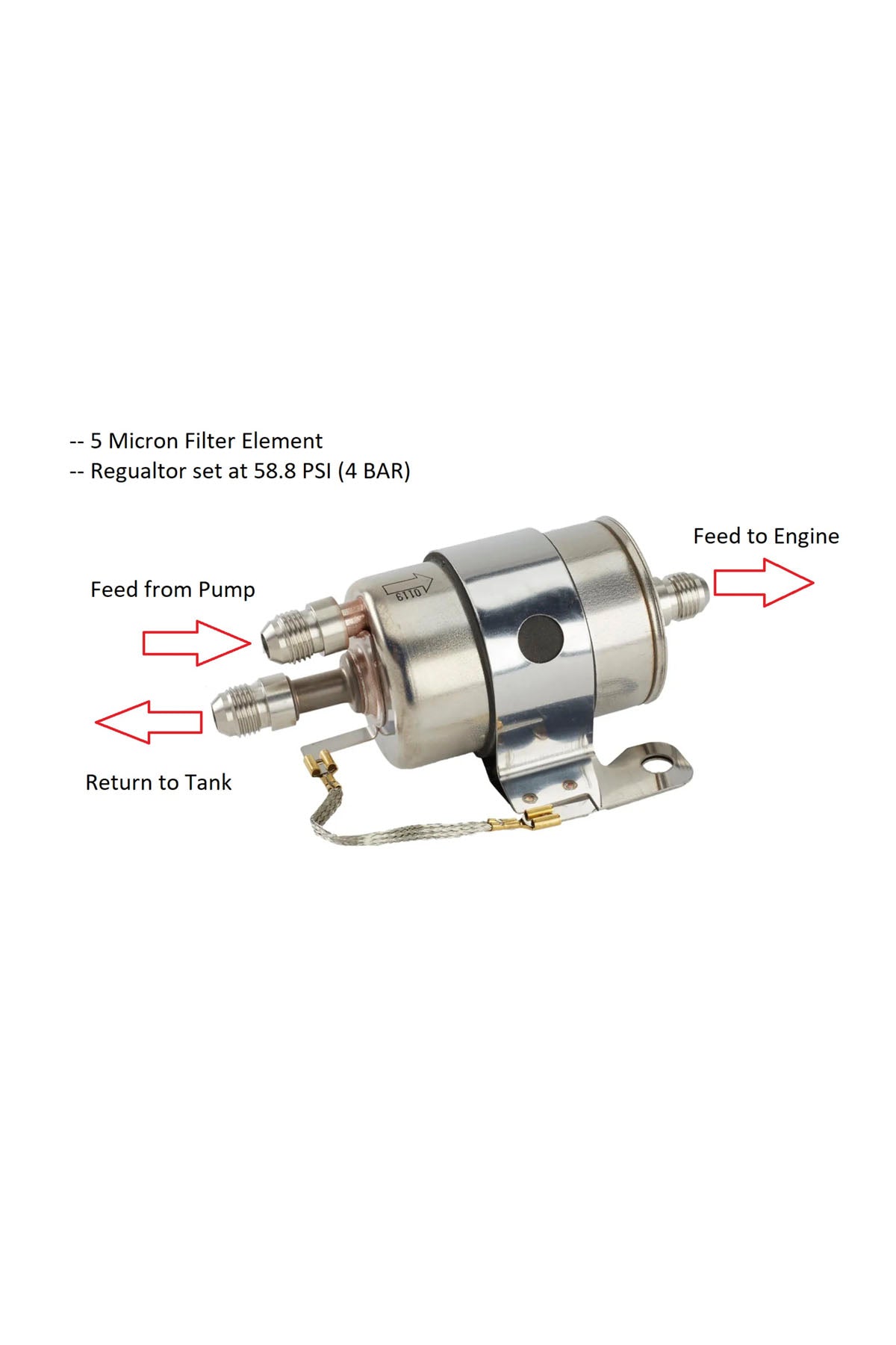 Holley EFI GM Style Filter/Regulator -6AN