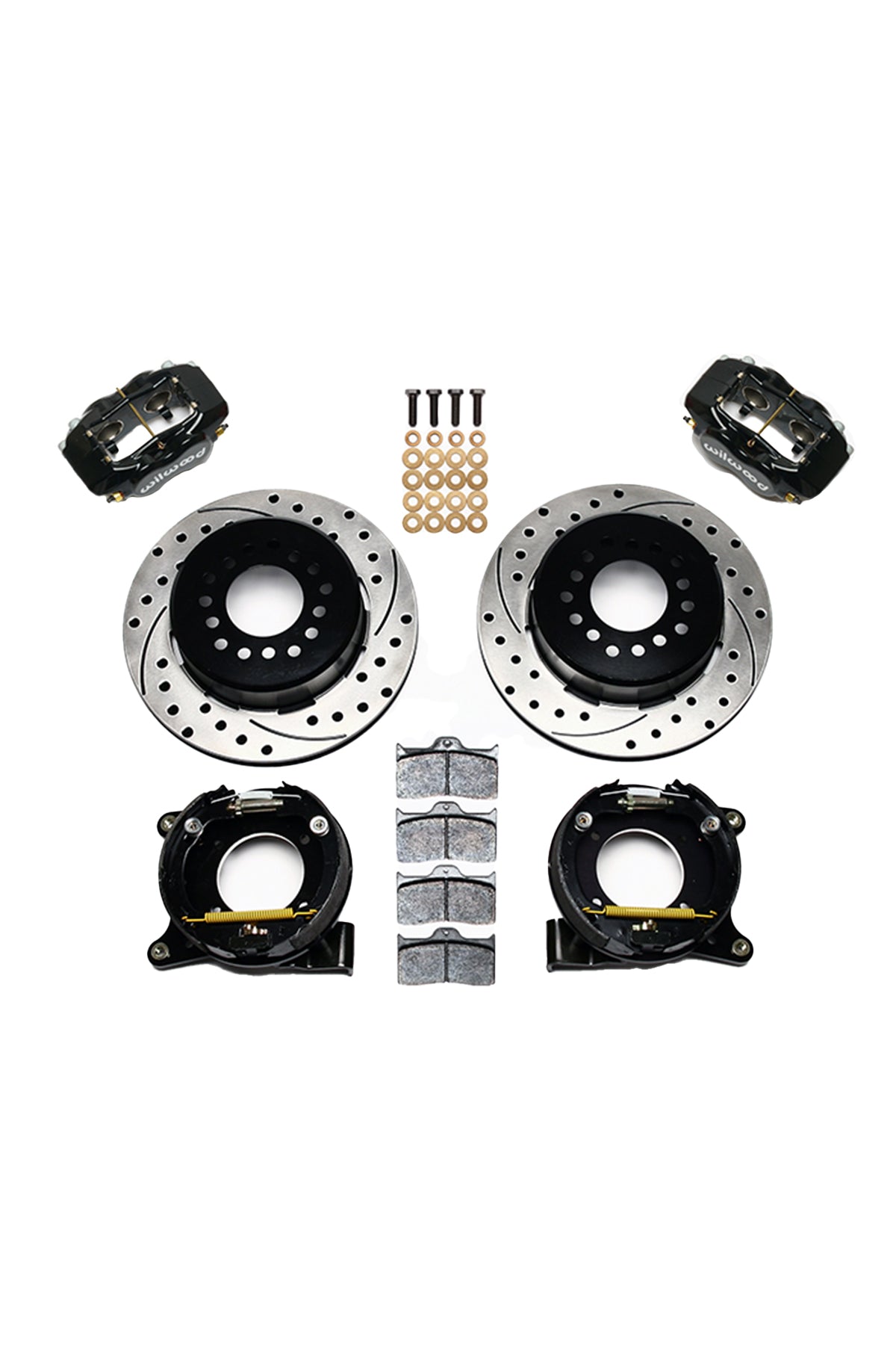 Wilwood Forged Dynalite 4 Piston Rear Parking Brake Kit for C10 12 Bolt