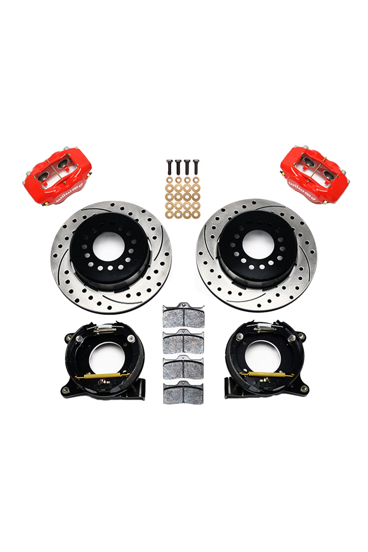 Wilwood Forged Dynalite 4 Piston Rear Parking Brake Kit for C10 12 Bolt