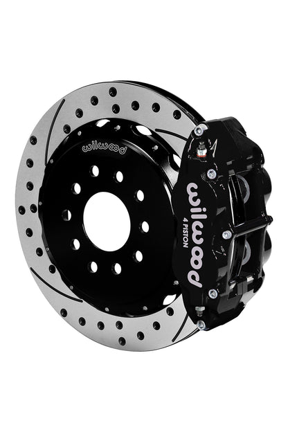 Wilwood Forged Narrow Superlite 4R Big Rear Brake Kit with Parking Brake for C6 Corvette Hub / DSE / Miller Built