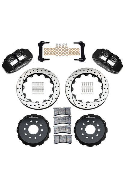 Wilwood Forged Narrow Superlite 4R Big Rear Brake Kit with Parking Brake for C6 Corvette Hub / DSE / Miller Built