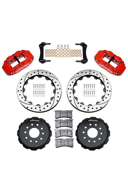 Wilwood Forged Narrow Superlite 4R Big Rear Brake Kit with Parking Brake for C6 Corvette Hub / DSE / Miller Built