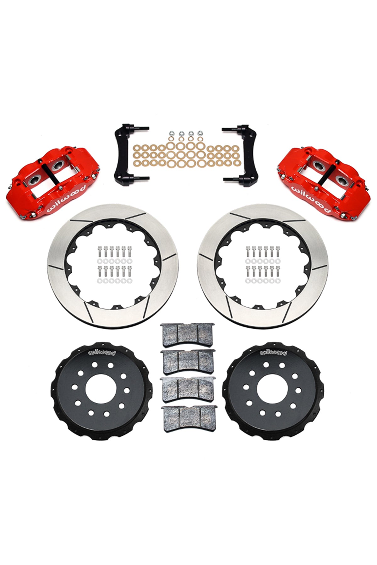 Wilwood Forged Narrow Superlite 4R Big Rear Brake Kit with Parking Brake for C6 Corvette Hub / DSE / Miller Built