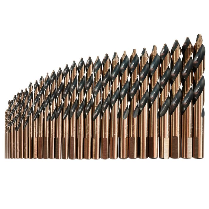 KnKut 29 Piece Drill Buddy Jobber Length Step Point Drill Bit Set 1/16"-1/2" by 64ths