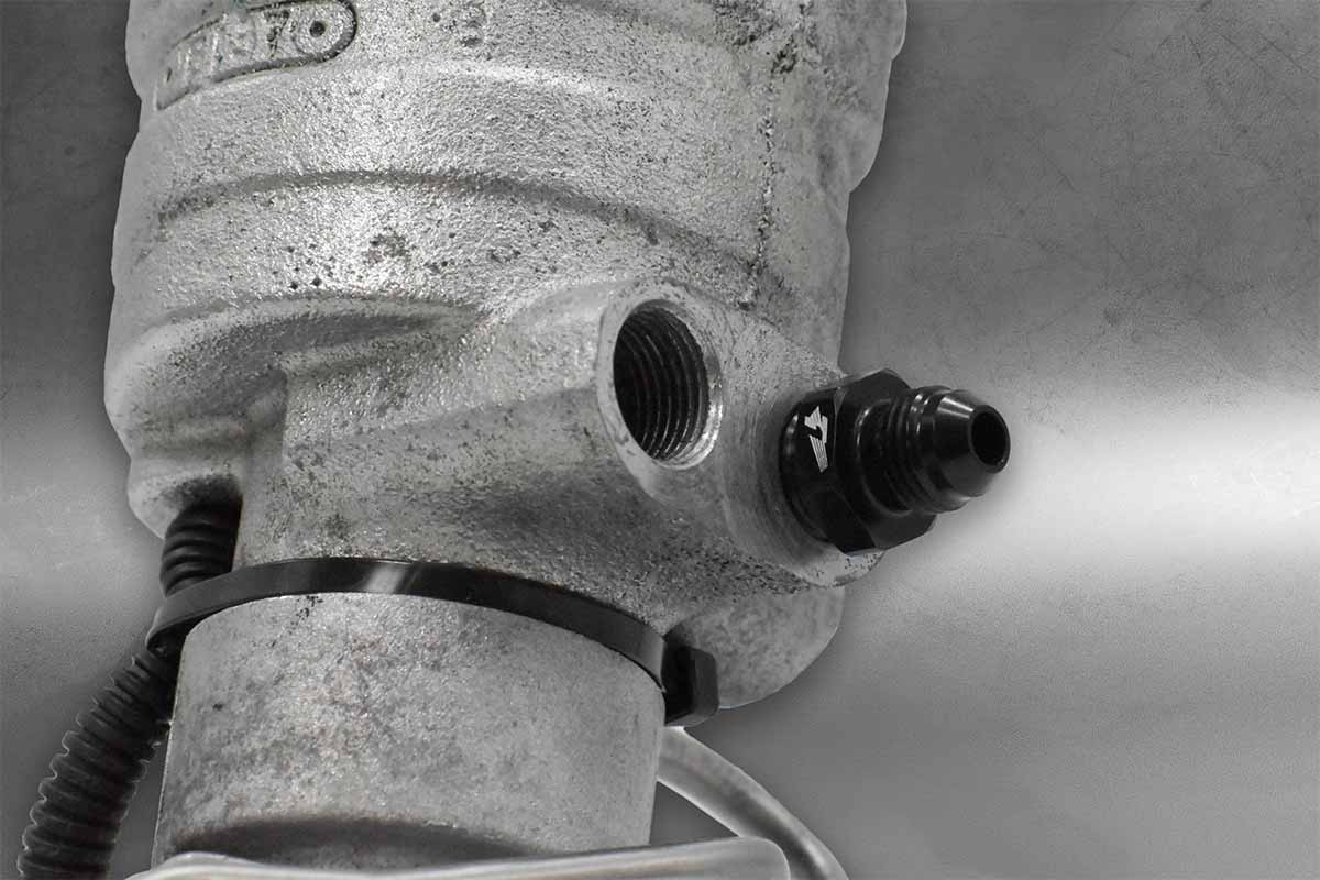 AN-6 Steering Box/Rack Return Port Adapter