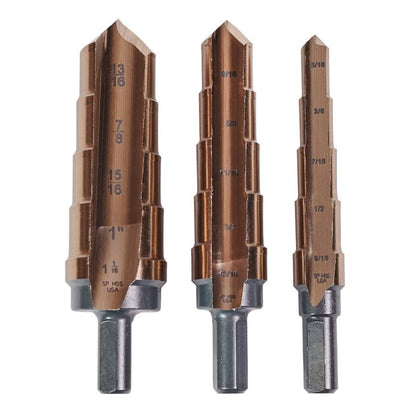 KnKut 3pc Hole Expansion Step Reamer Set - Thumbnail 2