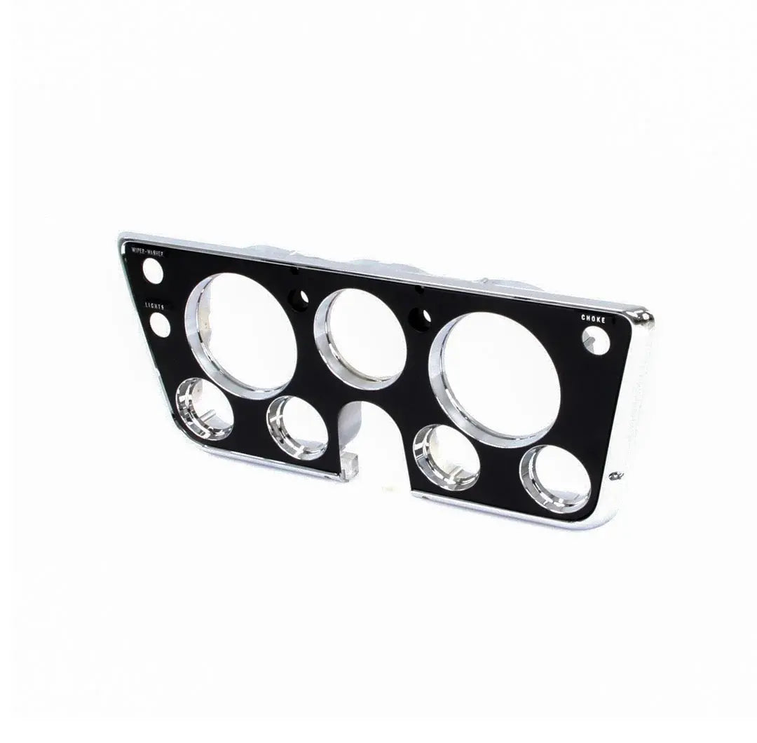 Dash Bezel - Chrome/Black - w/Choke - 67-68 Chevy GMC C/K Pickup Truck Blazer Jimmy Suburban