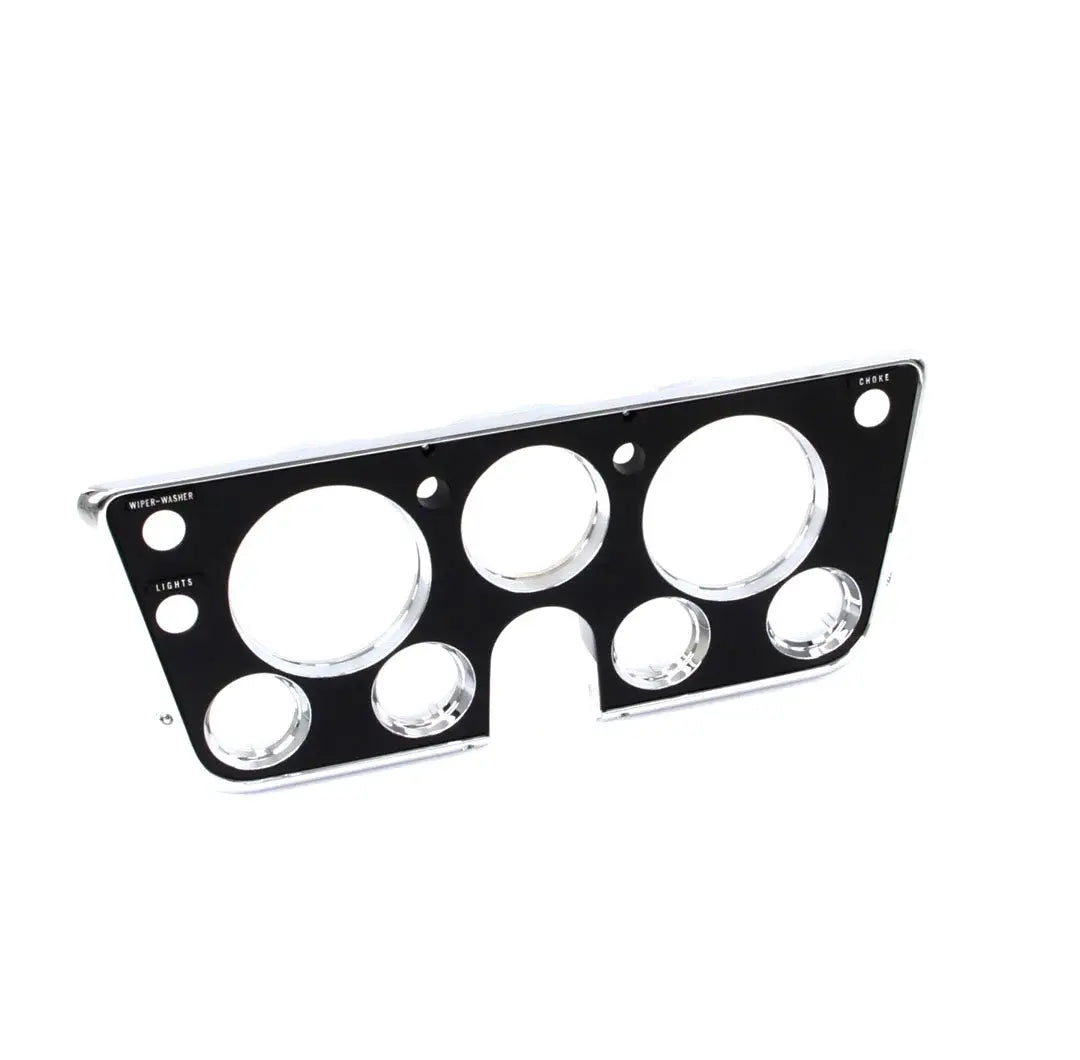 Dash Bezel - Chrome/Black - w/Choke - 67-68 Chevy GMC C/K Pickup Truck Blazer Jimmy Suburban - Image 1