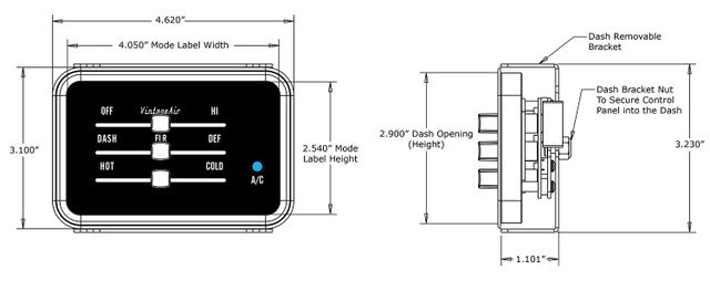 1960-63 Chevrolet Pickup SureFit® Chrome Control Panel Kit - Image 2