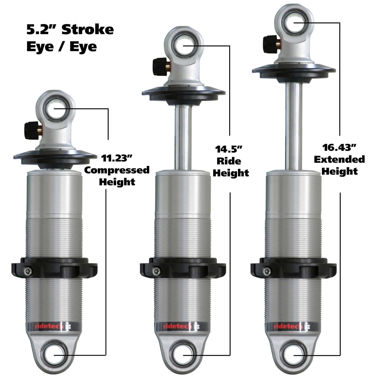 Universal Ridetech HQ Series Single Adjustable Coilover