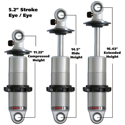 Universal Ridetech HQ Series Single Adjustable Coilover