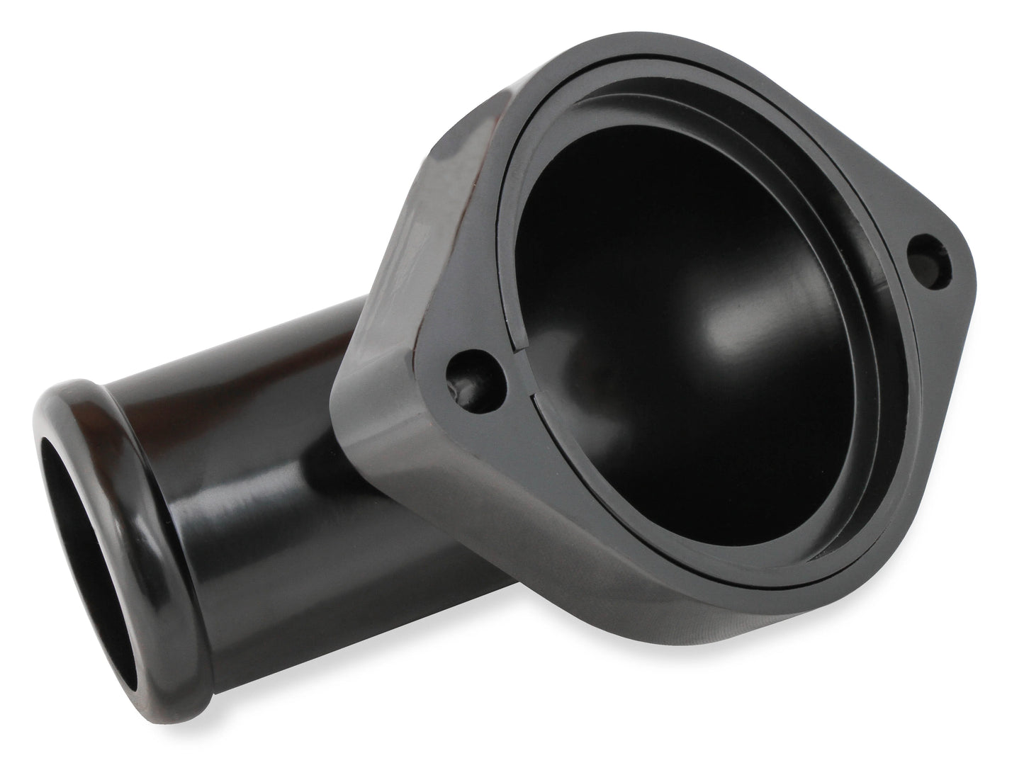 Mr. Gasket GM LS Water Neck - Swivel - 30 Degree Angle, Black