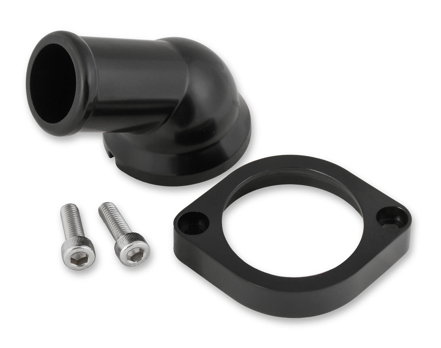 Mr. Gasket GM LS Water Neck - Swivel - 30 Degree Angle, Black