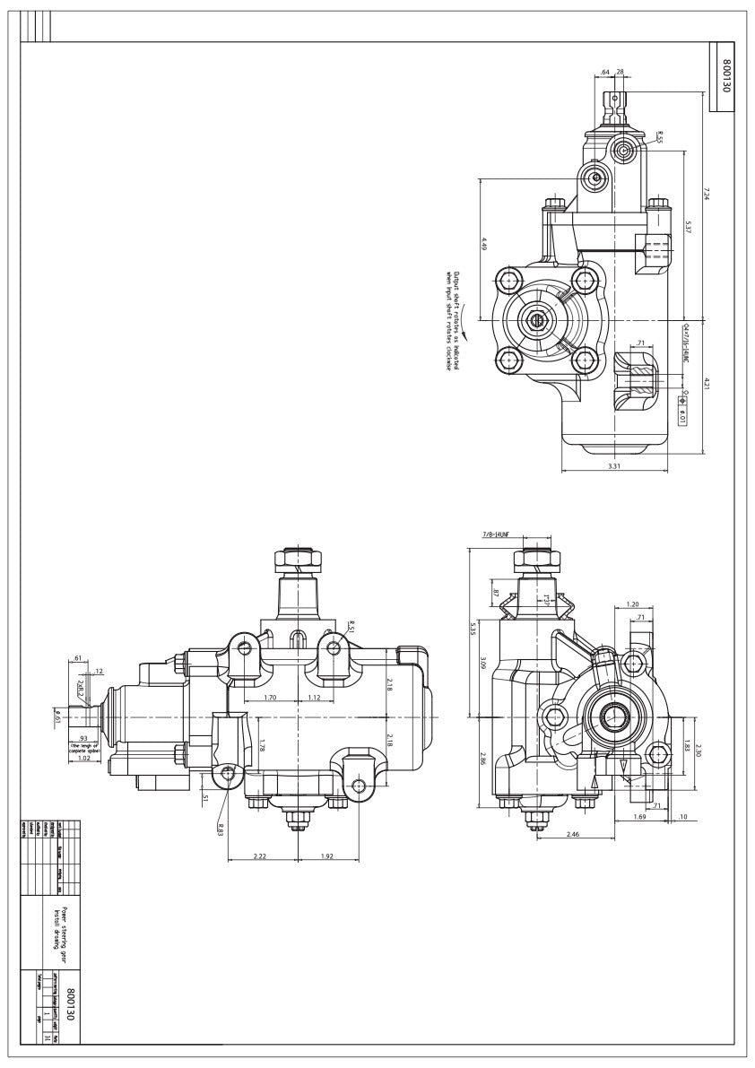 1982-03 S10 Borgeson Quick Ratio Steering Box