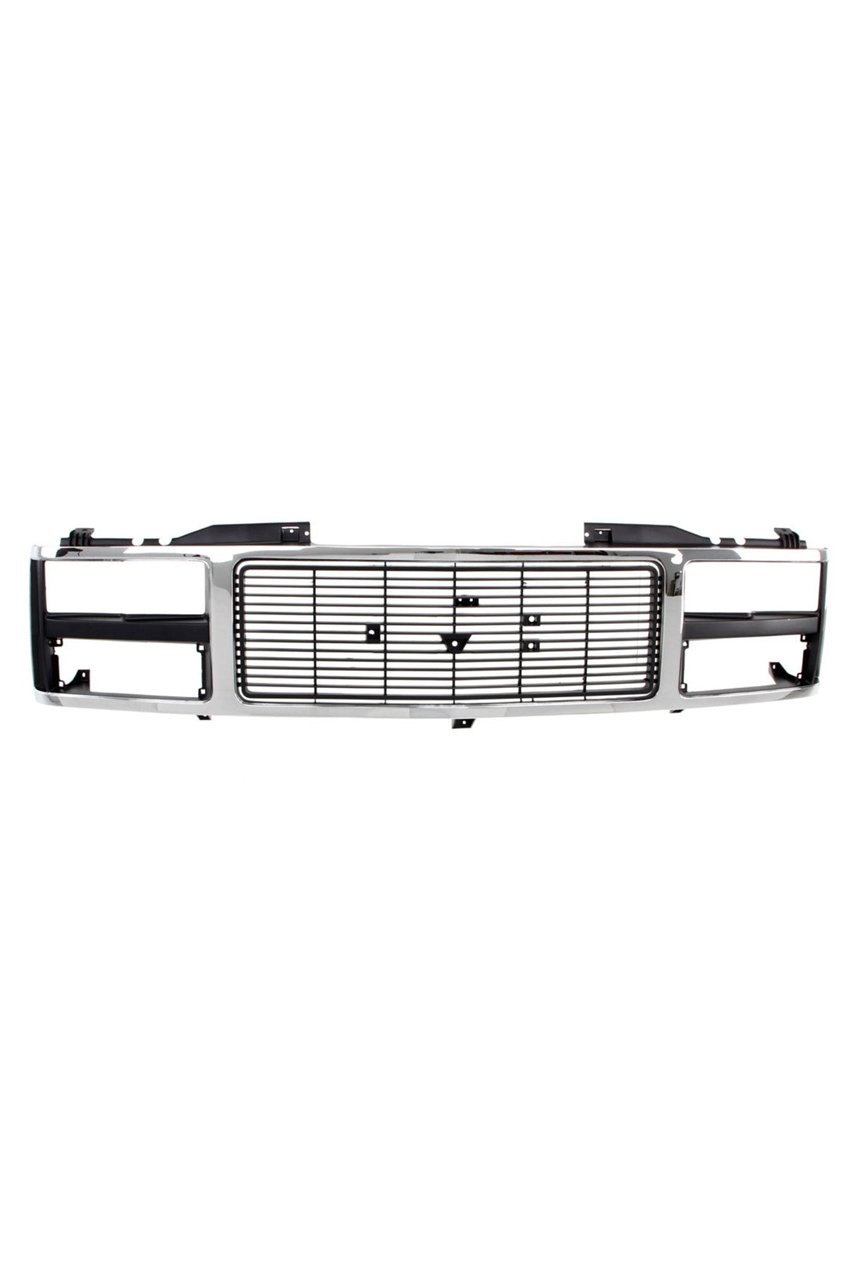 Grille Shell - Chrome/Silver/Black - Dual Headlight - 88-93 GMC C/K Pickup Suburban
