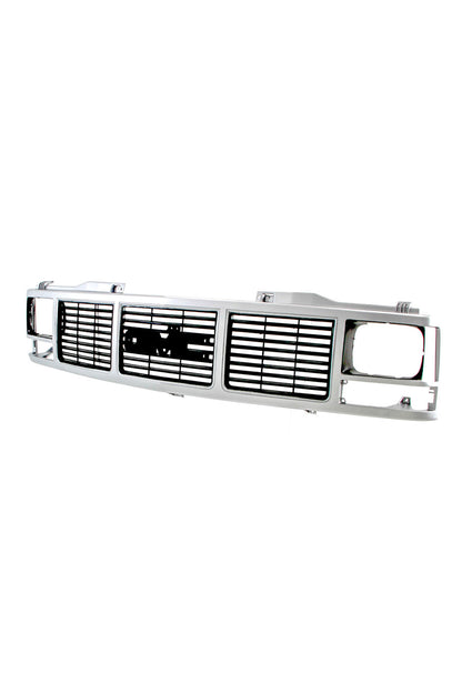 Grille Shell - Argent/Silver - Single Headlight - 88-93 GMC C/K Pickup Suburban