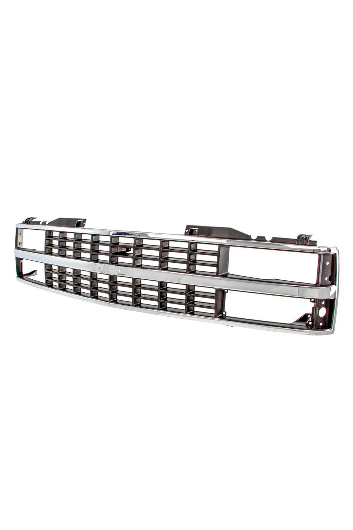 Grille Shell - Chrome/Black - Dual Headlight - 88-93 Chevy C/K Pickup SUV