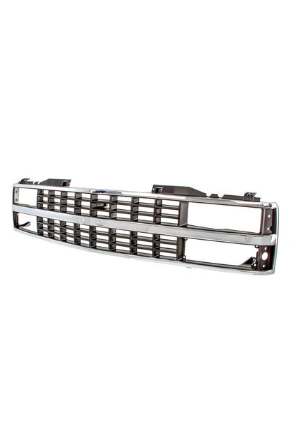 Grille Shell - Chrome/Black - Dual Headlight - 88-93 Chevy C/K Pickup SUV