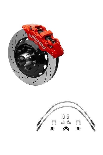 Wilwood Front Aero 6 14" Big Brake Kit for 88-98 C1500 OBS Trucks using Iron Pro Drop Spindles
