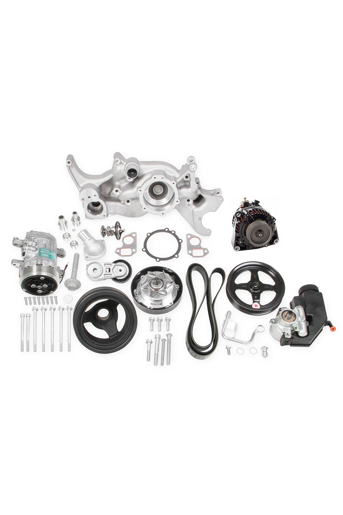 Holley Mid-Mount Complete Accessory System with Powermaster Alternator