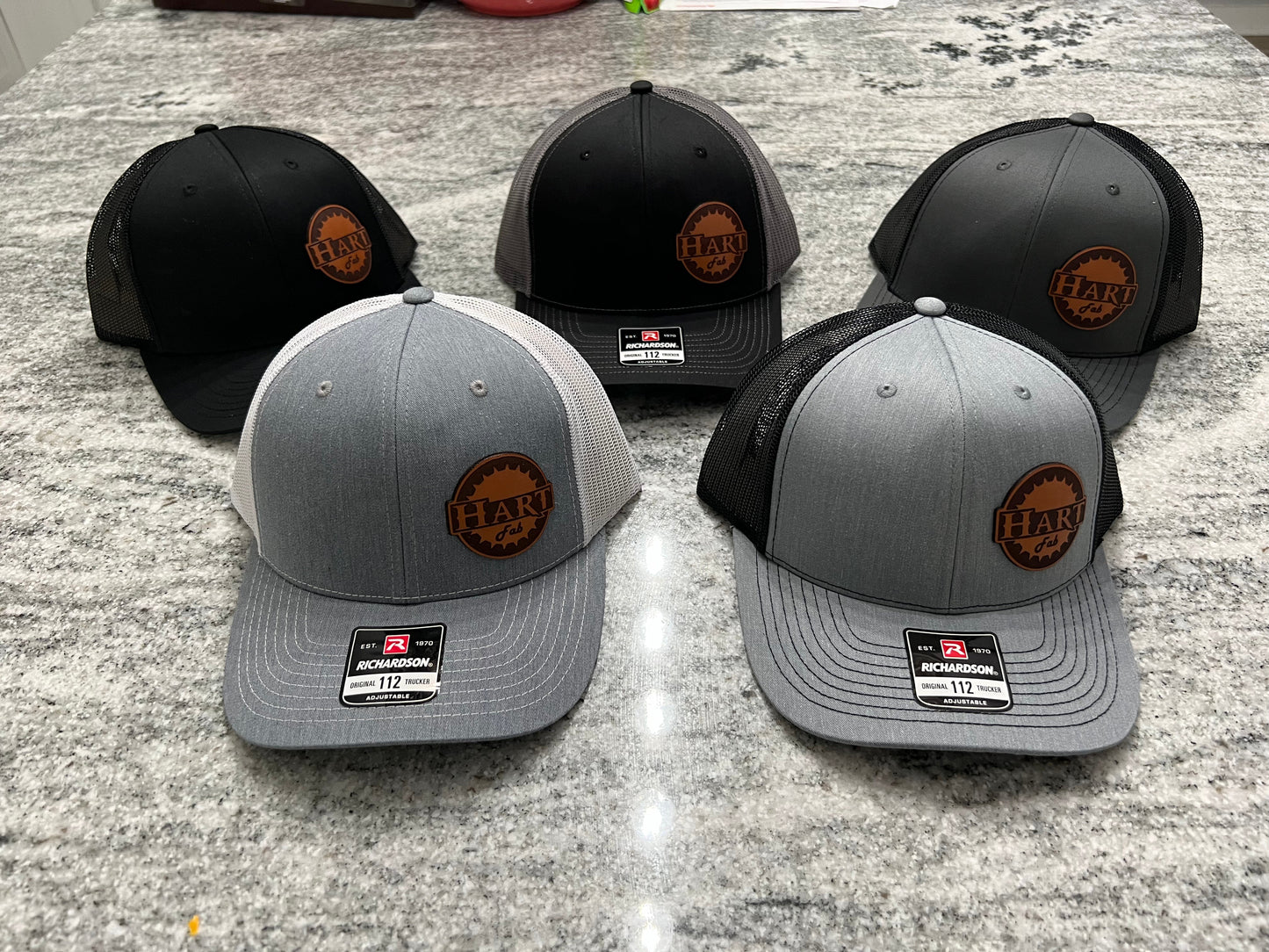 Hart Fab leather patch snap back hat