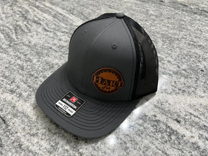 Hart Fab leather patch snap back hat