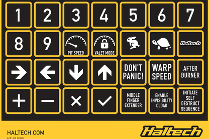 Haltech CAN Keypad Label Set
