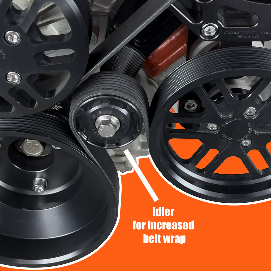 Concept One Victory HD Series Chevy LS Pulley Kit (AC) (PS)