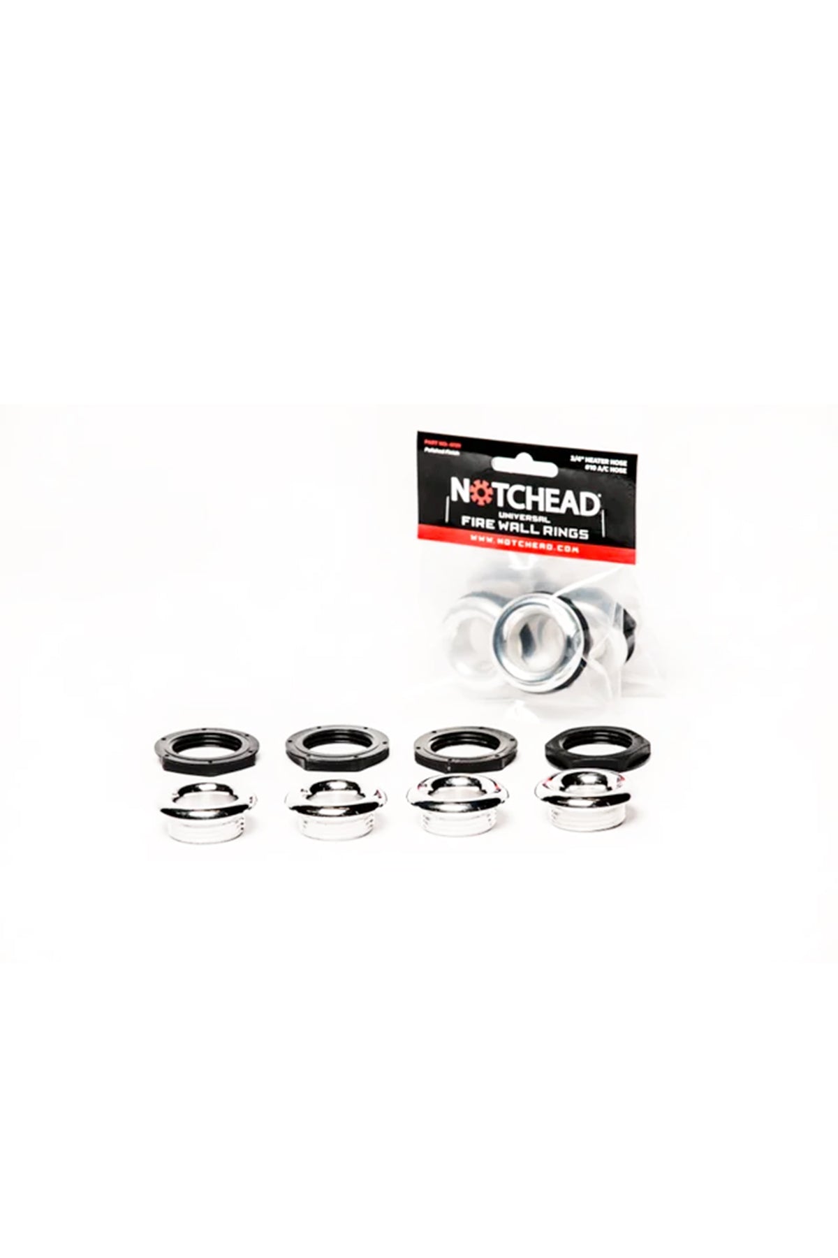 Notchead Fire Wall Rings for Heater and A/C Hose Builder Kit