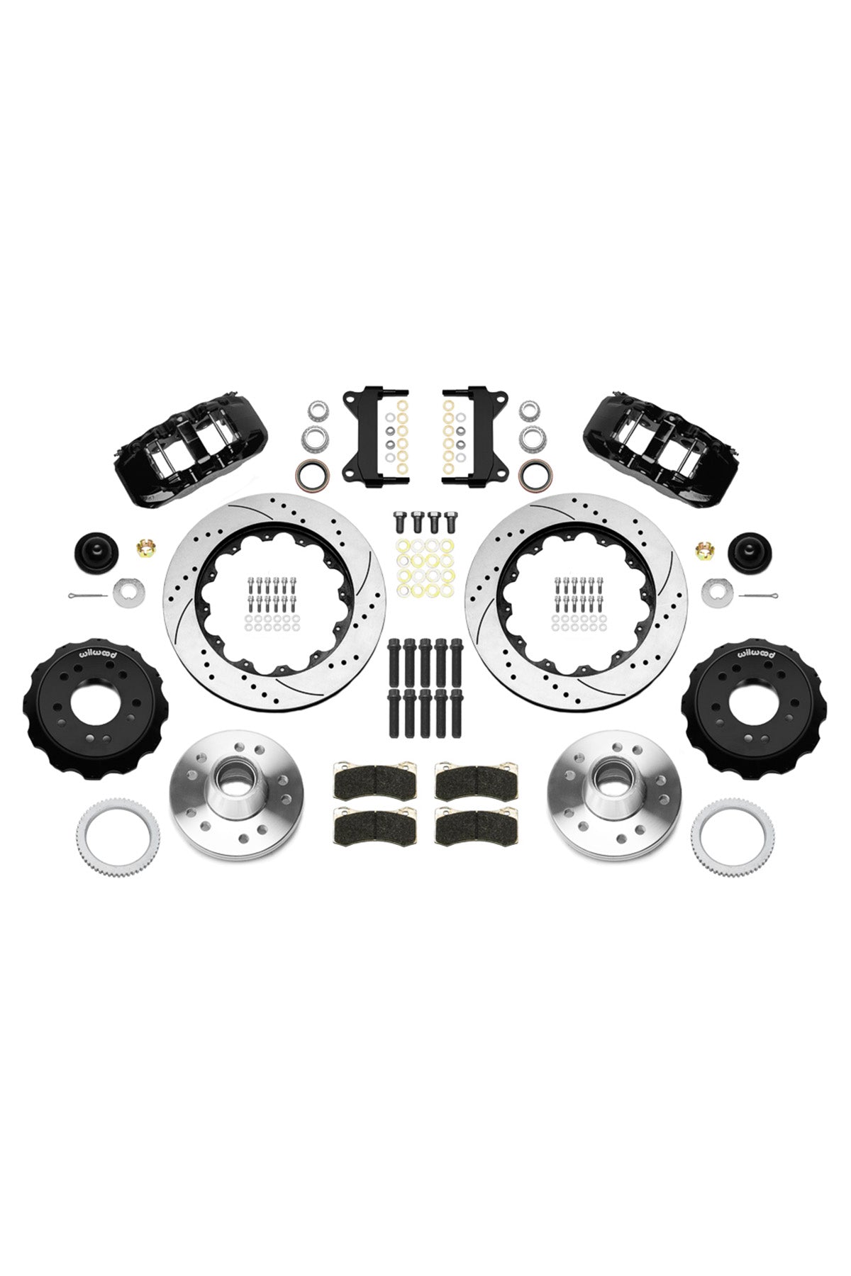 Wilwood Front Aero 6 14" Big Brake Kit for 88-98 C1500 OBS Trucks using Iron Pro Drop Spindles