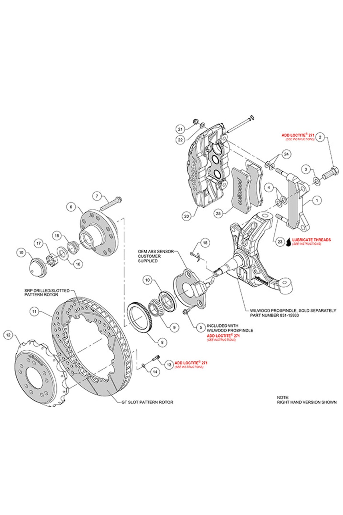 Wilwood Front Aero 6 14" Big Brake Kit for 88-98 C1500 OBS Trucks using Iron Pro Drop Spindles