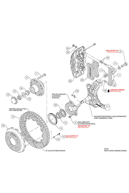 Wilwood Front Aero 6 14" Big Brake Kit for 88-98 C1500 OBS Trucks using Iron Pro Drop Spindles