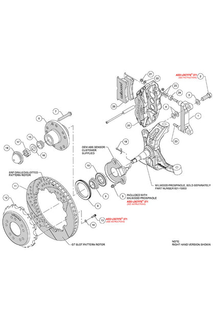 Wilwood Front FNSL 6R 14" Big Brake Kit for 88-98 C1500 OBS Trucks using Wilwood Iron Pro Drop Spindles