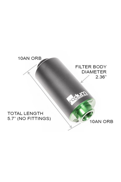 Radium Post Pump Microglass High Flow Fuel Filter