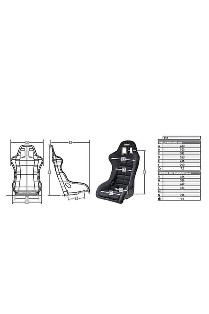 Sabelt GT-3 Fixed Bucket Seat - Fiberglass