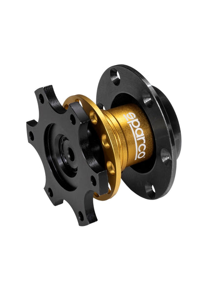 Sparco 6-Bolt Steering Wheel Quick Release - Gold