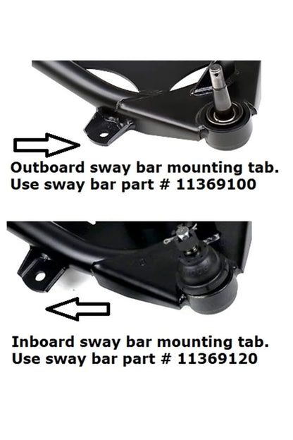 Ridetech Front Sway Bar 63-87 C10 with OLD STYLE Ridetech Arms