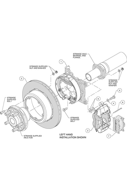 Wilwood Forged Dynalite Rear Disc Brake Kit for Strange Floater Axle 12.19"