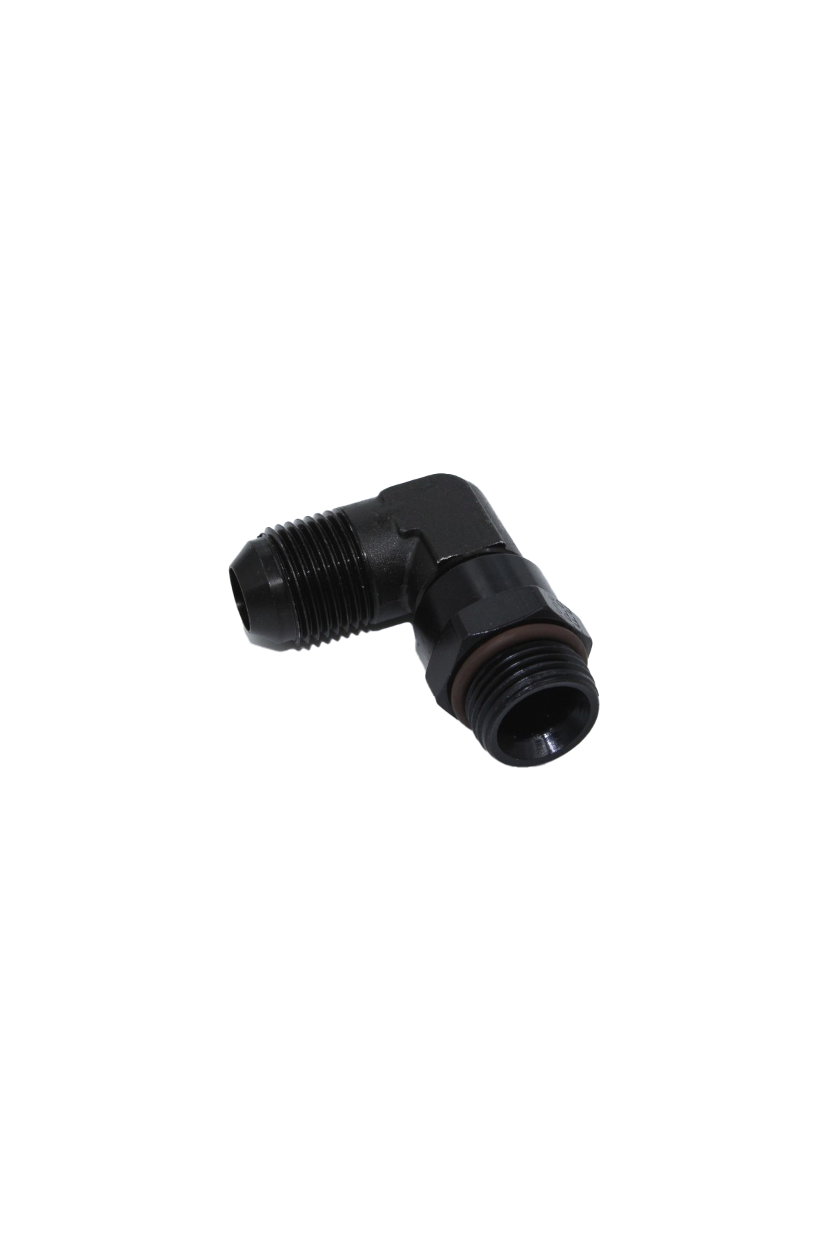 Fragola -8AN x 3/4 - 16 (8) 90 Degree Swivel - Black