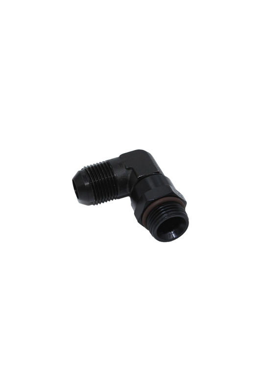 Fragola -8AN x 3/4 - 16 (8) 90 Degree Swivel - Black