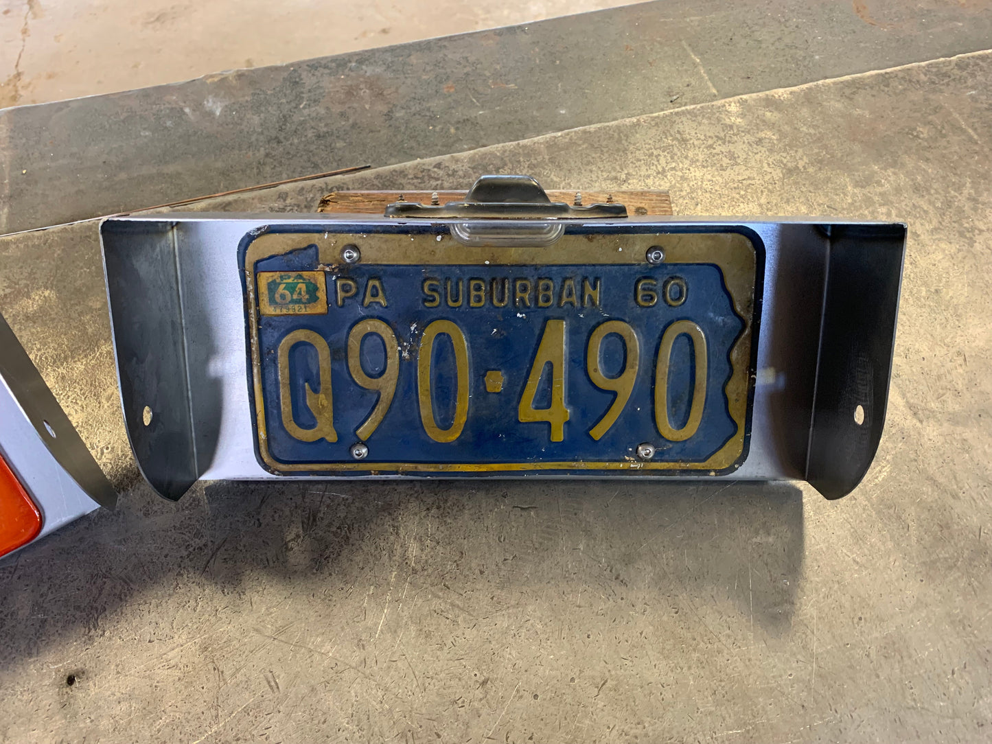 67-72 C-10 Tucked license plate box