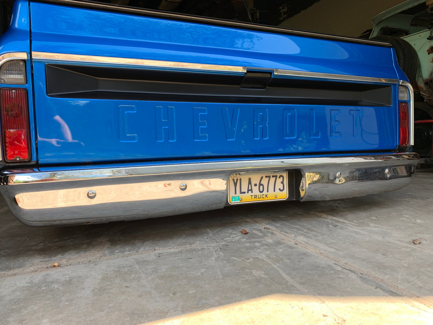 67-72 C-10 Tucked license plate box