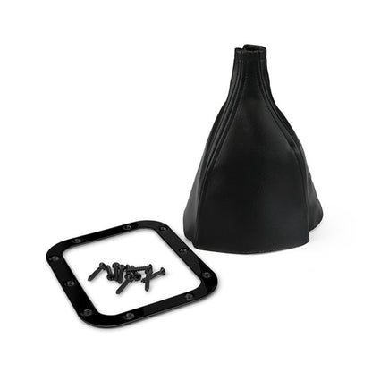 Rectangular Black Stainless Shifter Boot and Ring