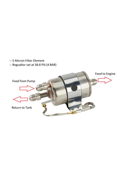 Holley EFI GM Style Filter/Regulator -6AN
